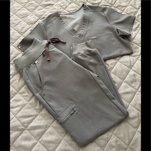 Figs Space Grey Scrub Set